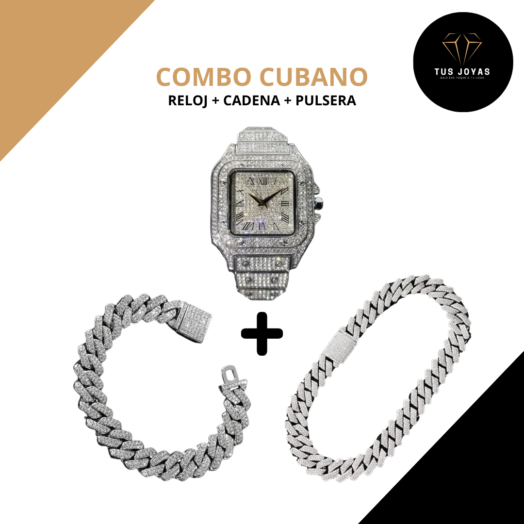 Combo Reloj + Cadena + Pulsera 💎
