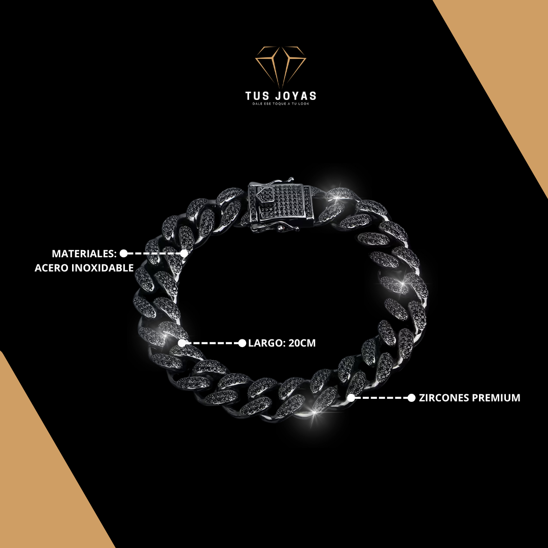 Pulsera Cubana BLACK 💎