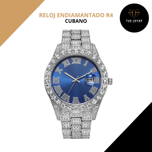 Reloj R4 Cubano Endiamantado💎