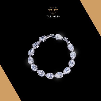 Pulsera GOTA Diamantes Cubicos.💎